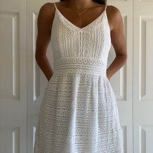 White Lace Abercrombie Mini Dress